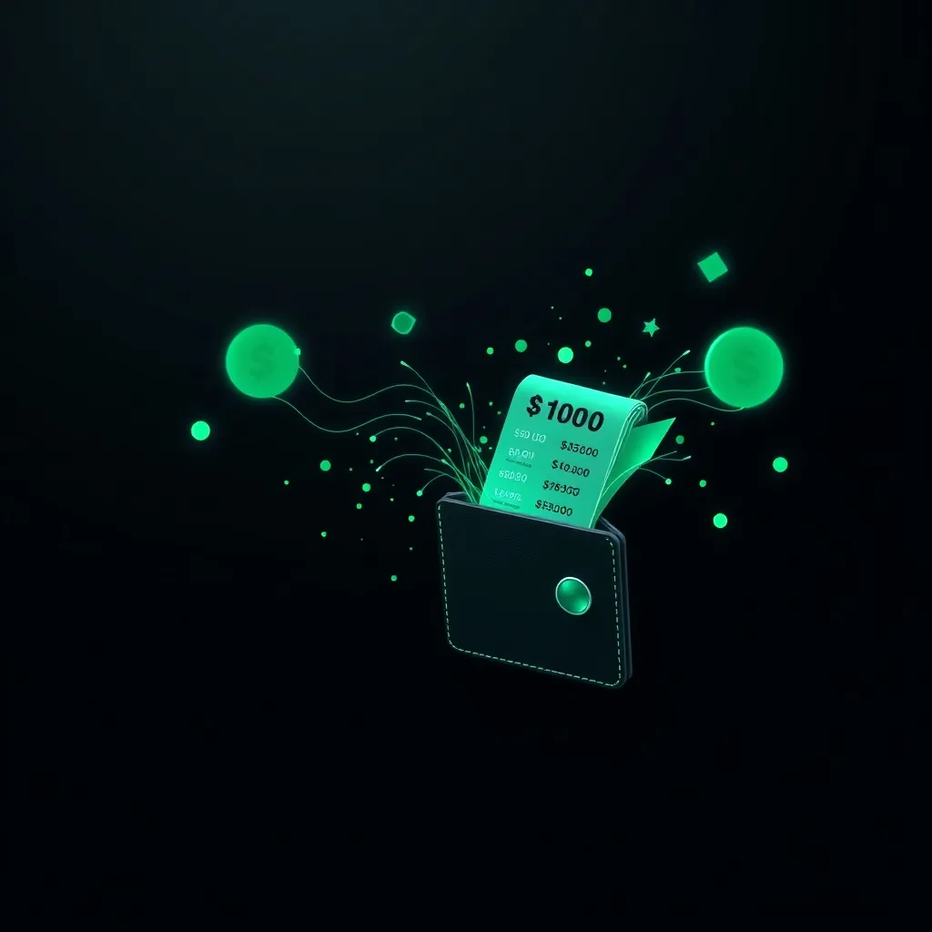 Abstract high-tech representation of bank statement data flo