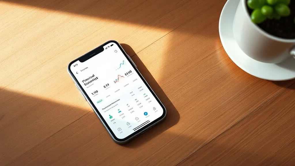 Professional clean interface of a financial tracking mobile